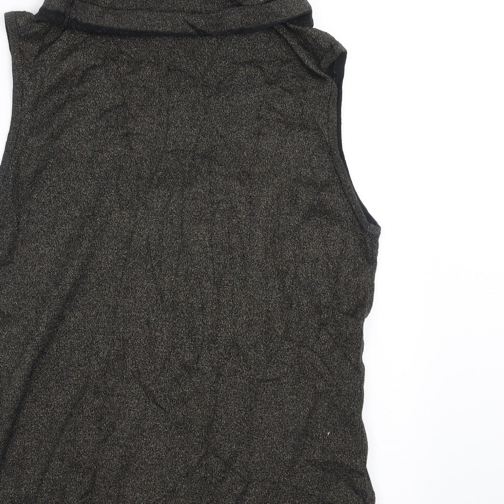 Linea Womens Black   Pullover Jumper Size M  - Gold Metallic