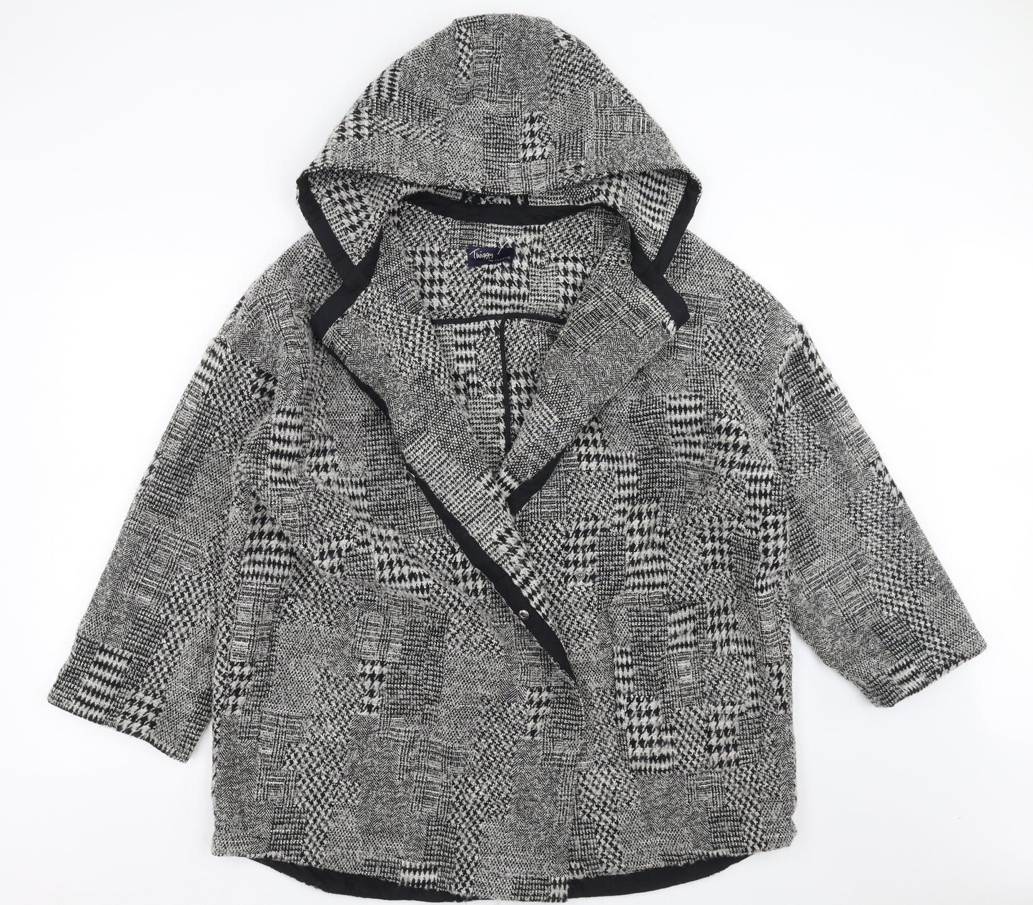 Marks and Spencer Womens Grey Geometric  Jacket  Size 14