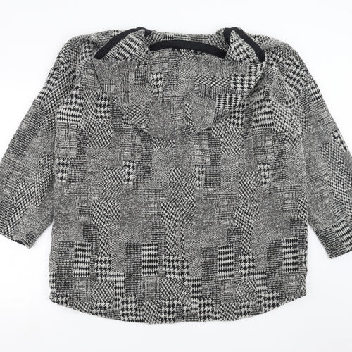 Marks and Spencer Womens Grey Geometric  Jacket  Size 14