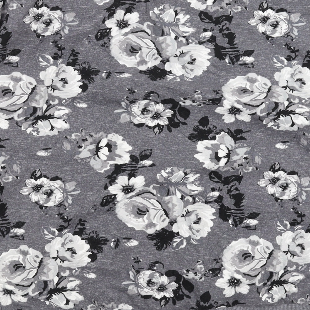 F&F Womens Grey Floral  Top Pyjama Top Size 20