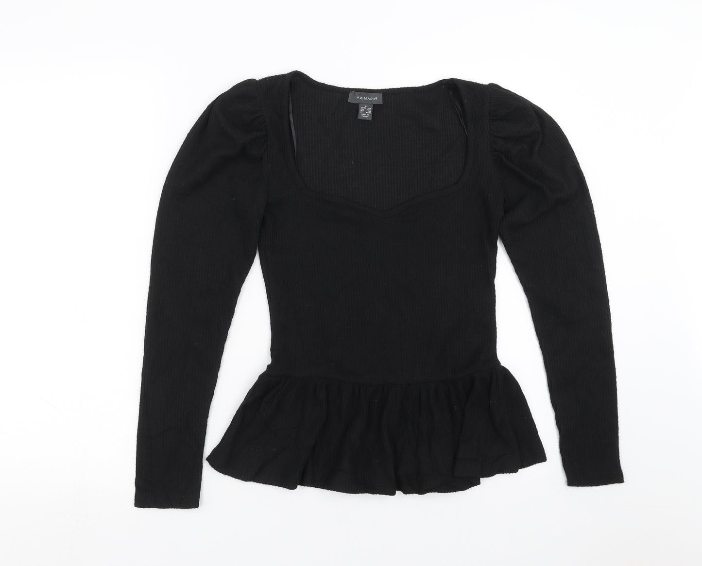 Primark Womens Black   Basic T-Shirt Size S