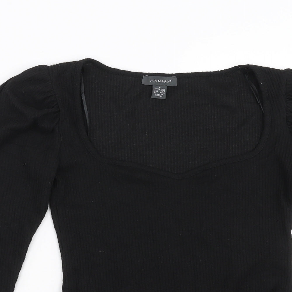 Primark Womens Black   Basic T-Shirt Size S