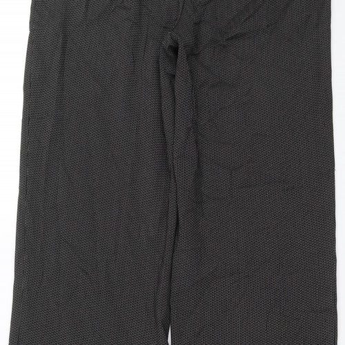 Debenhams Womens Grey Geometric  Trousers  Size 8 L29 in