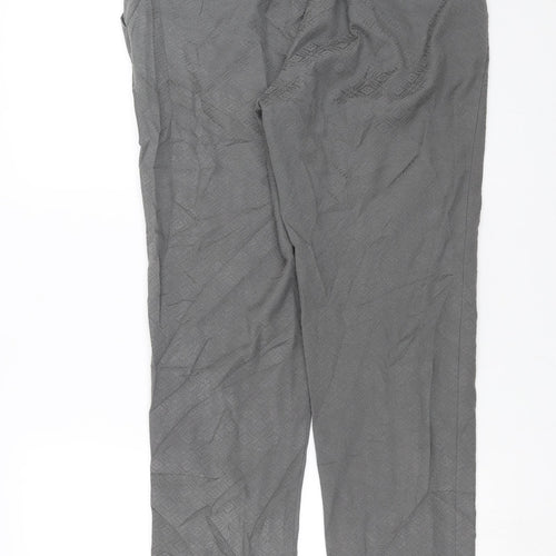 NEXT Womens Grey Geometric  Trousers  Size 12 L30 in