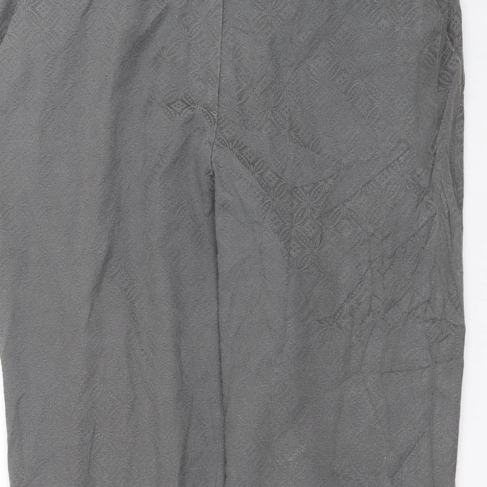 NEXT Womens Grey Geometric  Trousers  Size 12 L30 in