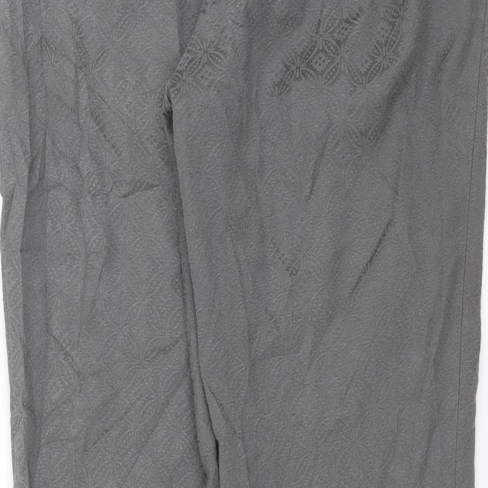 NEXT Womens Grey Geometric  Trousers  Size 12 L30 in