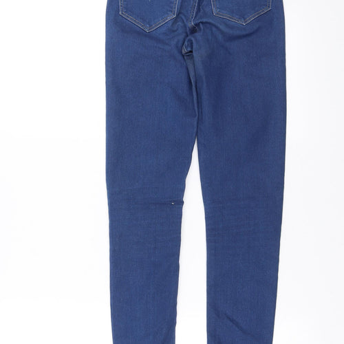 Topshop Womens Blue  Denim Skinny Jeans Size 24 in L30 in