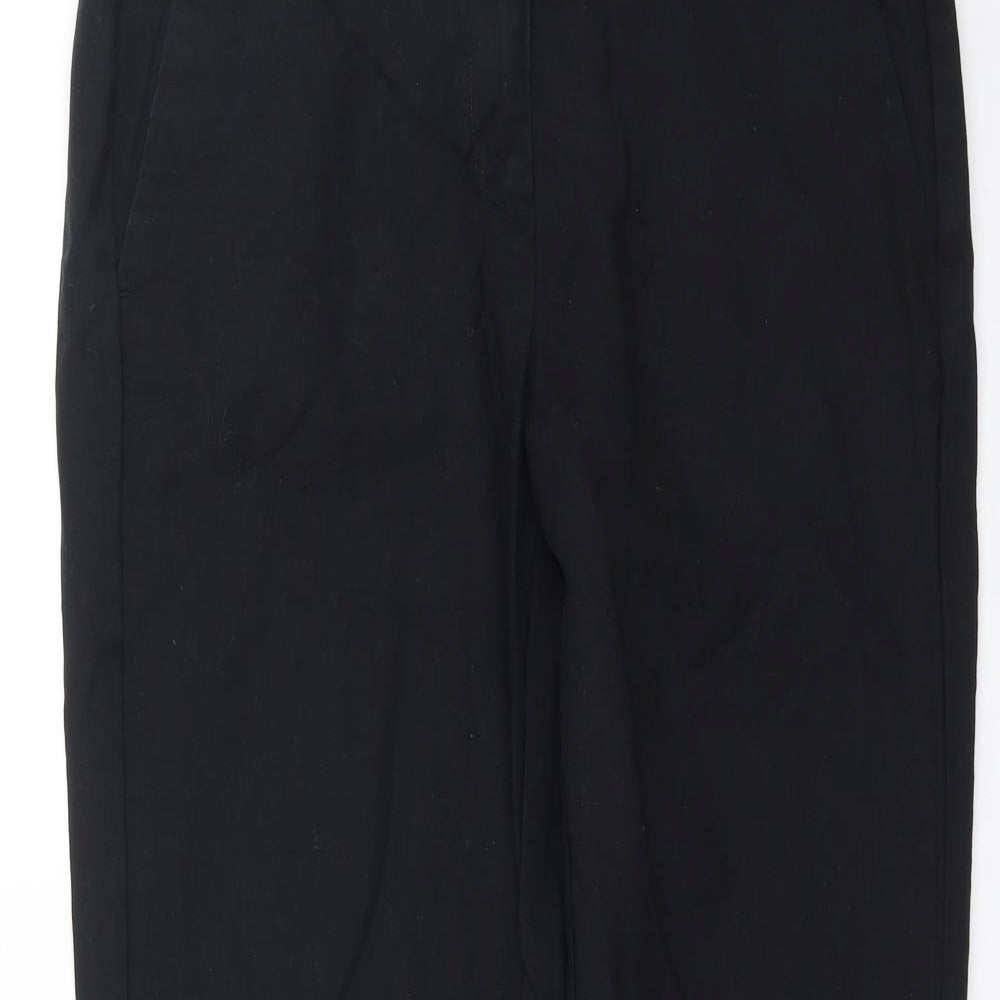 Marks and Spencer Womens Black   Cropped Trousers Size 14 L25 in