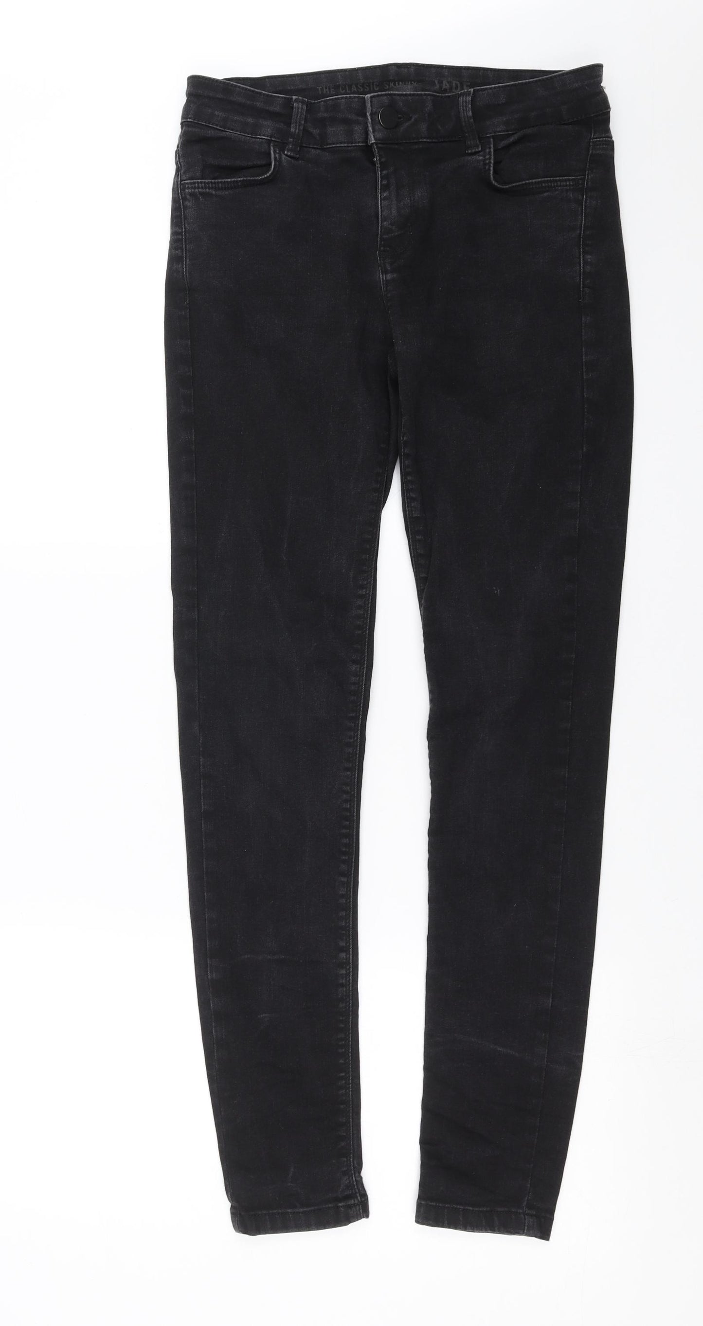 Oasis Womens Black  Denim Skinny Jeans Size 12 L29 in