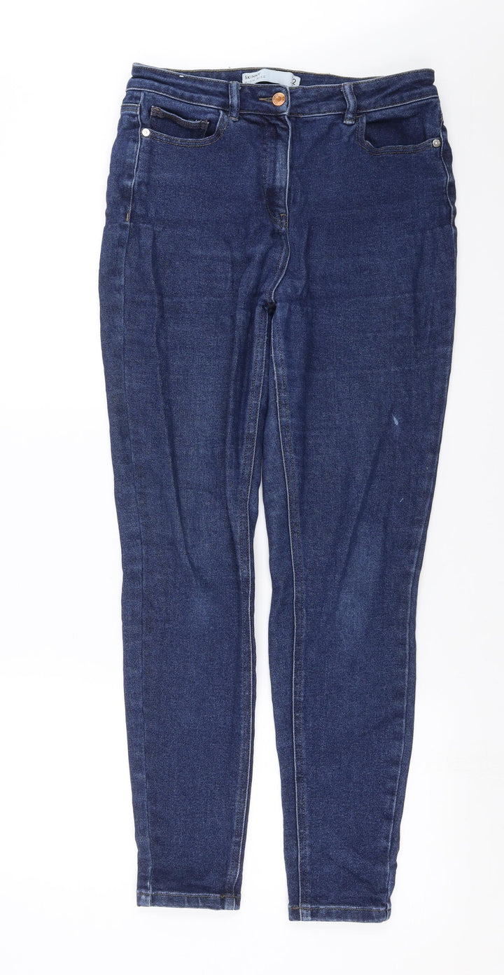 NEXT Womens Blue Denim Skinny Jeans Size 12 L28 in