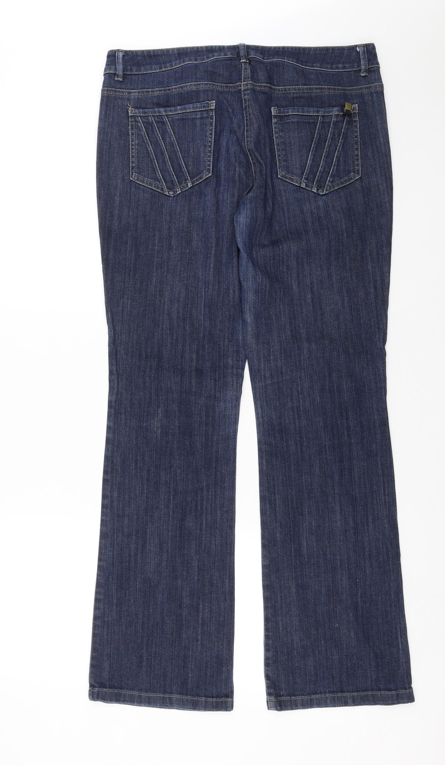 Wallis Womens Blue  Denim Straight Jeans Size 14 L30 in