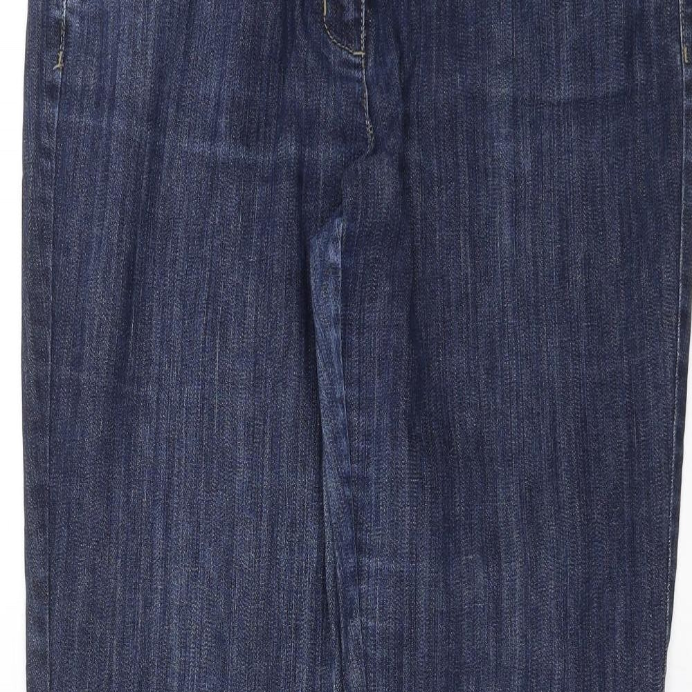 Wallis Womens Blue  Denim Straight Jeans Size 14 L30 in