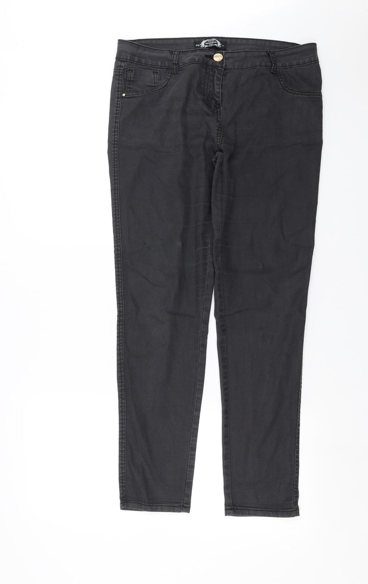 Internationale  Womens Grey  Denim Skinny Jeans Size 14 L29 in