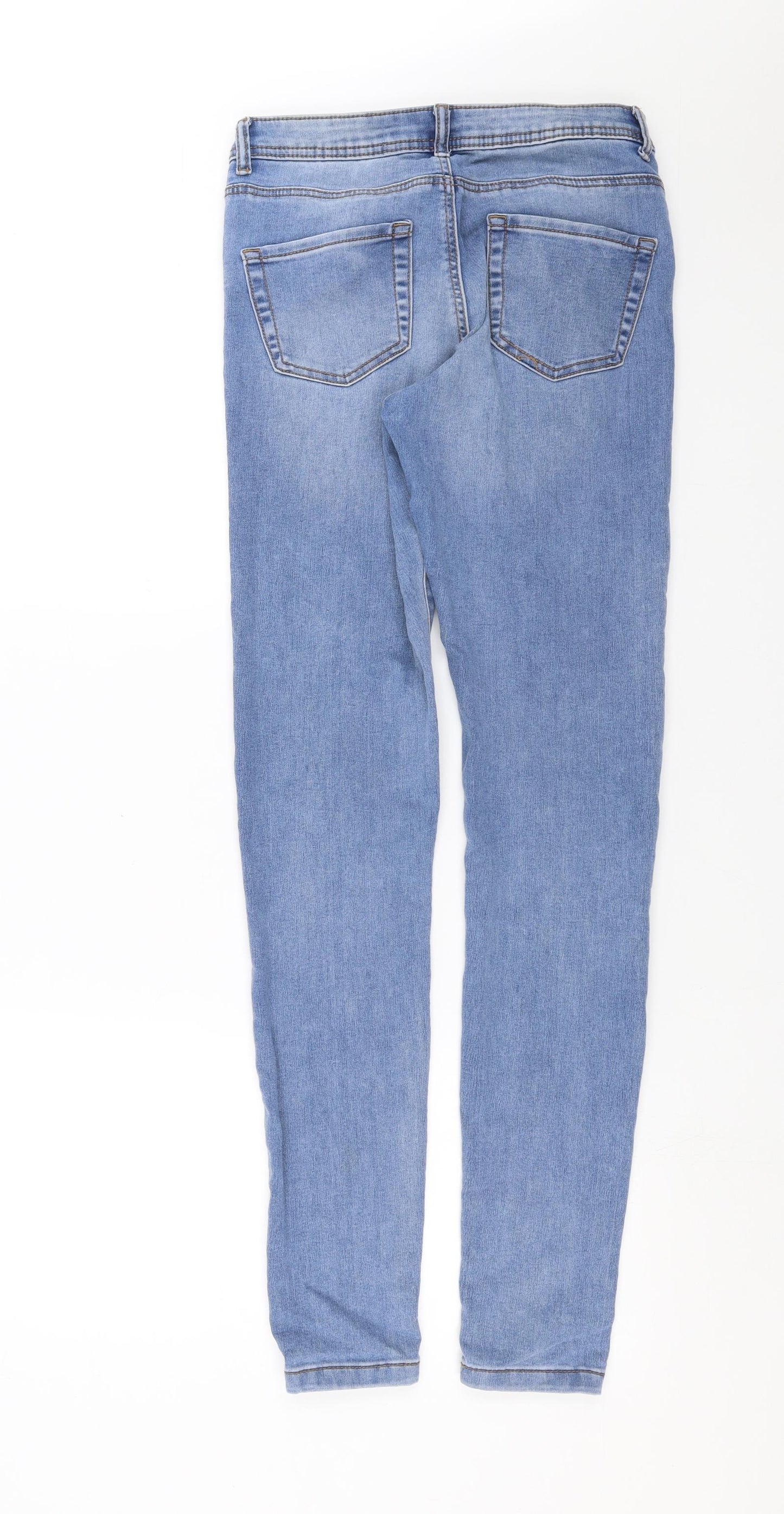 Primark Womens Blue  Denim Skinny Jeans Size 8 L32 in