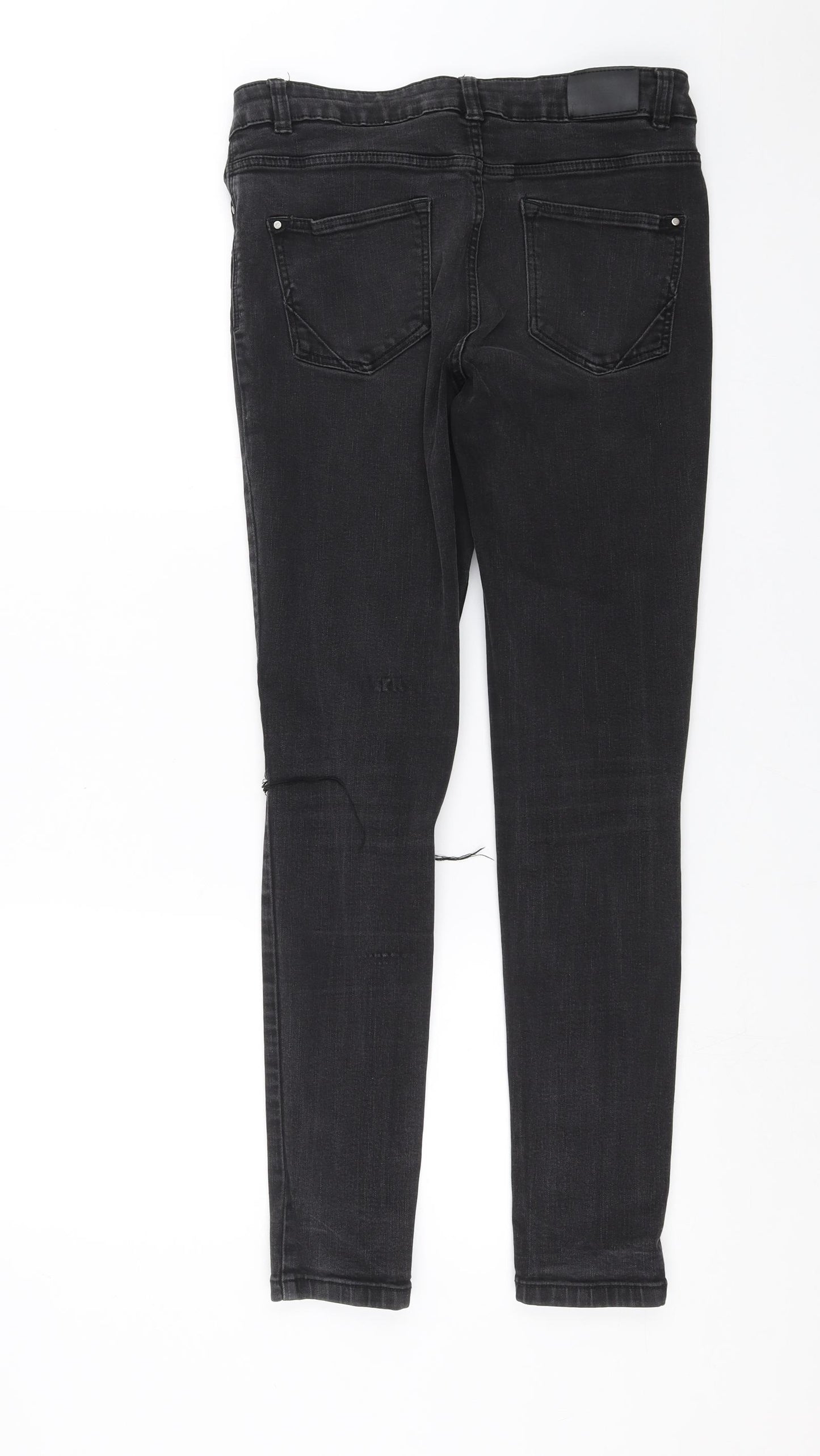 Nutmeg Womens Grey  Denim Skinny Jeans Size 12 L28 in