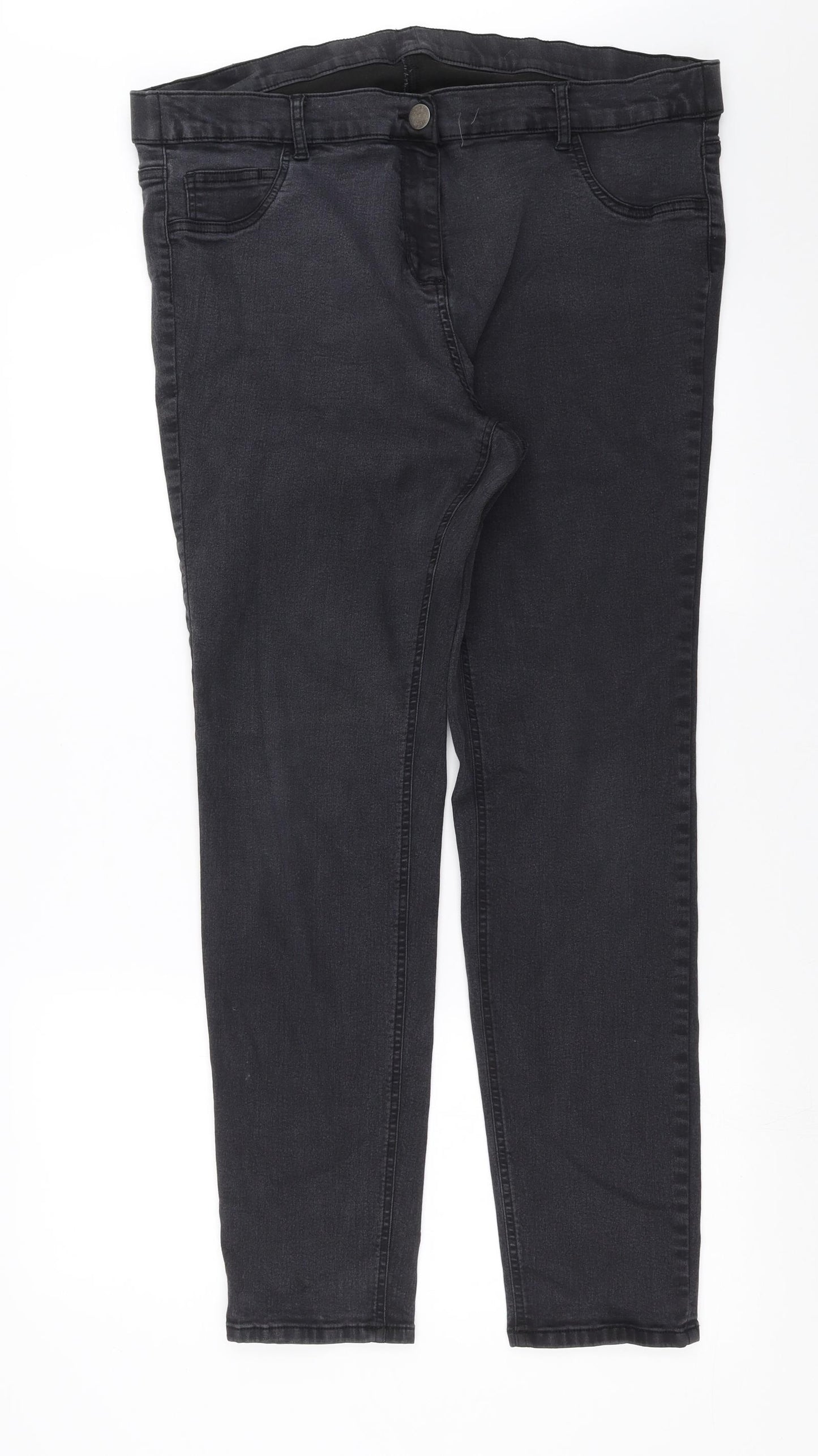 George Womens Grey  Denim Skinny Jeans Size 22 L29 in
