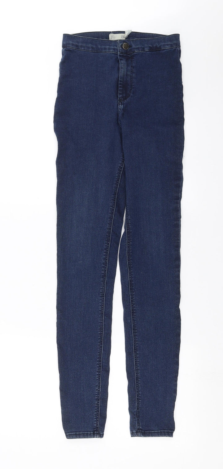 Topshop Womens Blue Denim Skinny Jeans Size 26 in L30 in