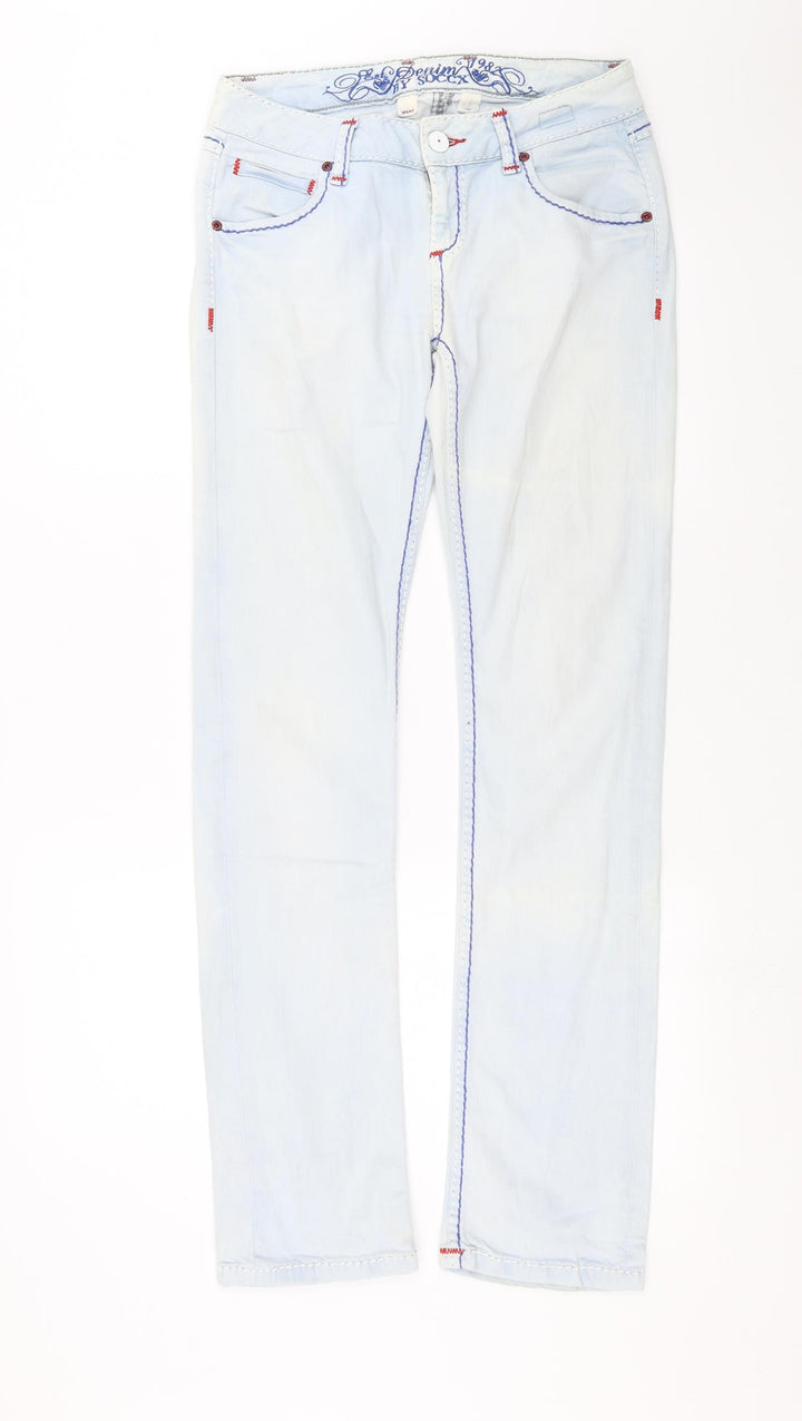 Soccx Womens Blue  Denim Straight Jeans Size 29 in L32 in