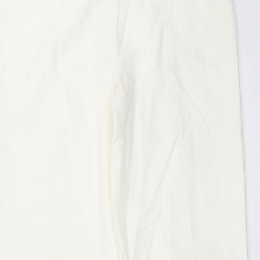 Warehouse Womens Ivory   Trousers  Size 12 L32 in