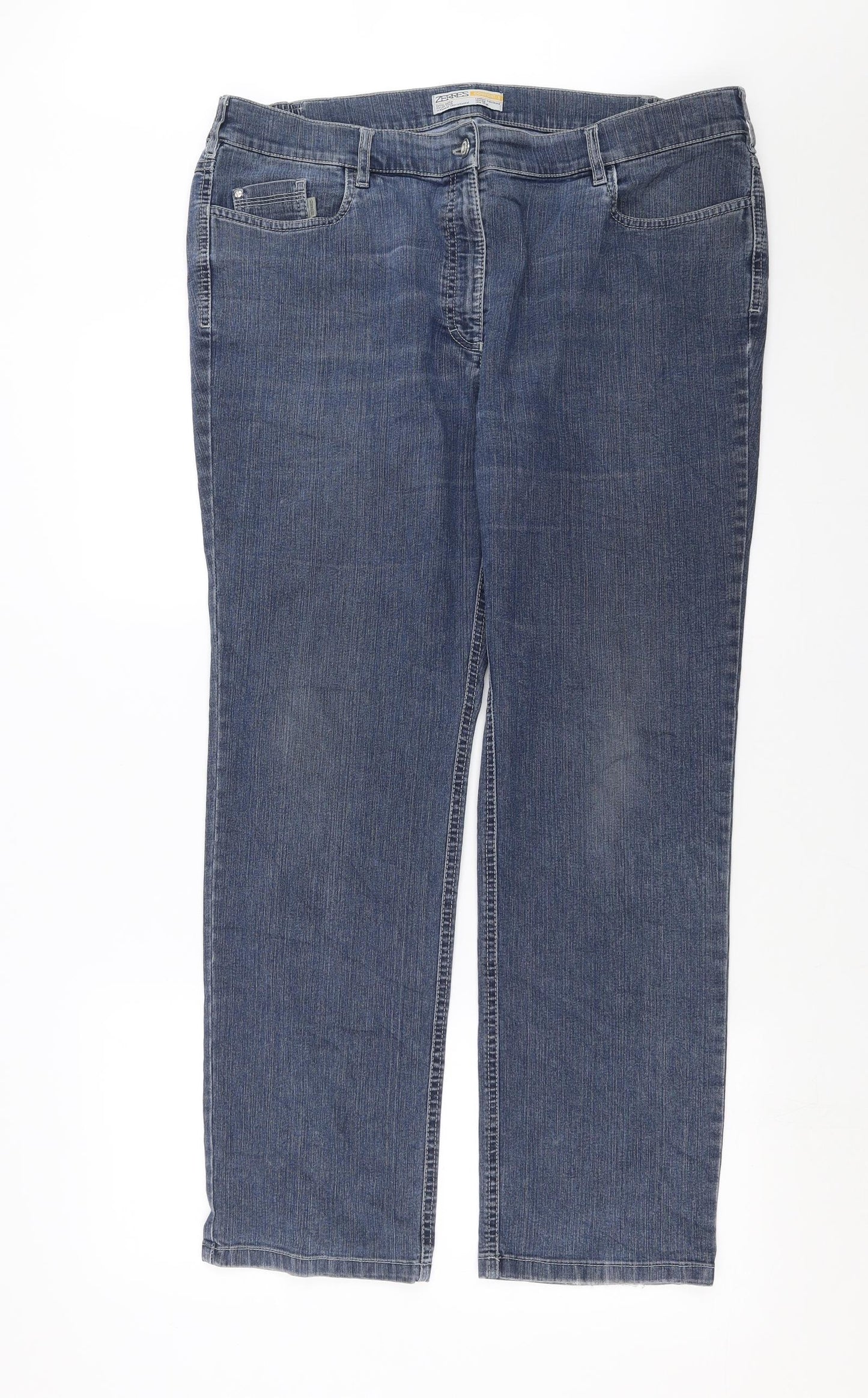 ZERRES Womens Blue  Denim Straight Jeans Size 20 L29 in