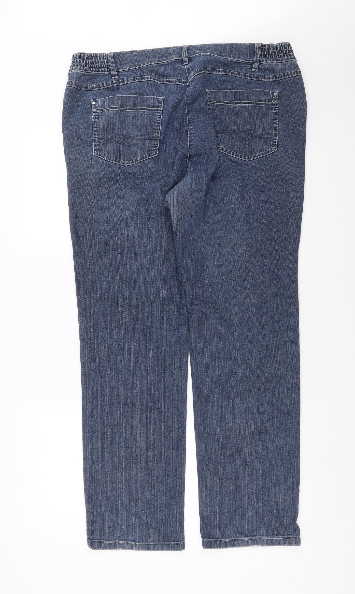 ZERRES Womens Blue  Denim Straight Jeans Size 20 L29 in