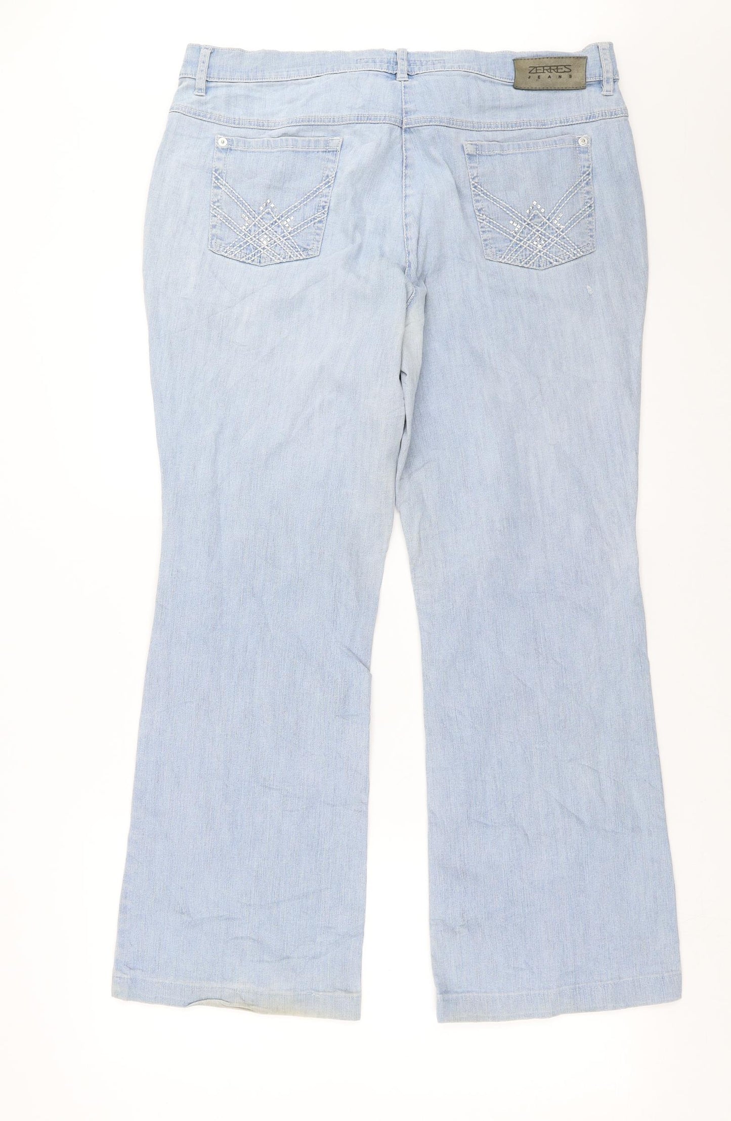 ZERRES Womens Blue  Denim Straight Jeans Size 20 L28 in