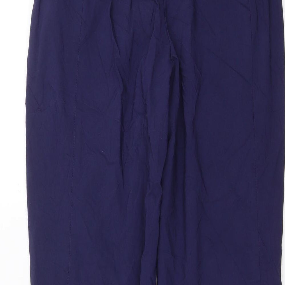 Helena Vera Womens Blue   Cropped Trousers Size 28 in L24 in