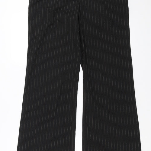 VERO MODA Womens Black Striped  Trousers  Size 10 L31 in