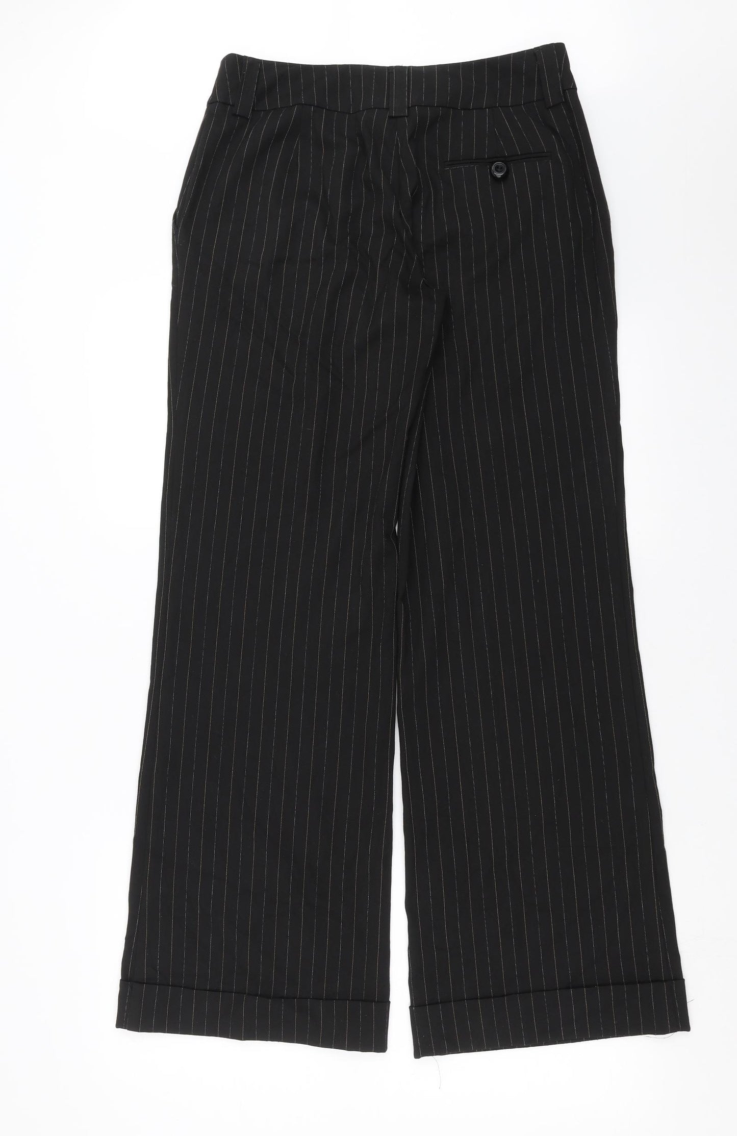 VERO MODA Womens Black Striped  Trousers  Size 10 L31 in