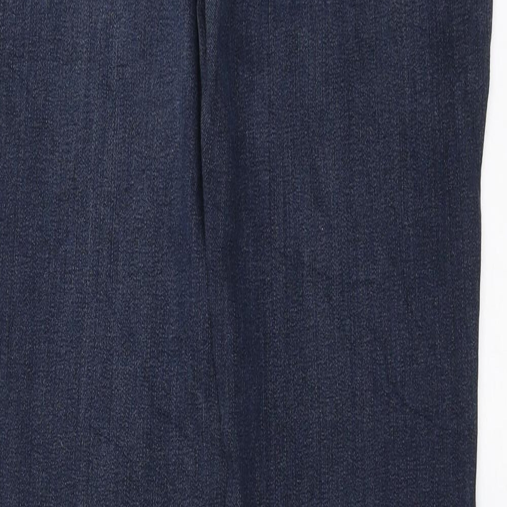 BRAX Womens Blue  Denim Straight Jeans Size 14 L34 in