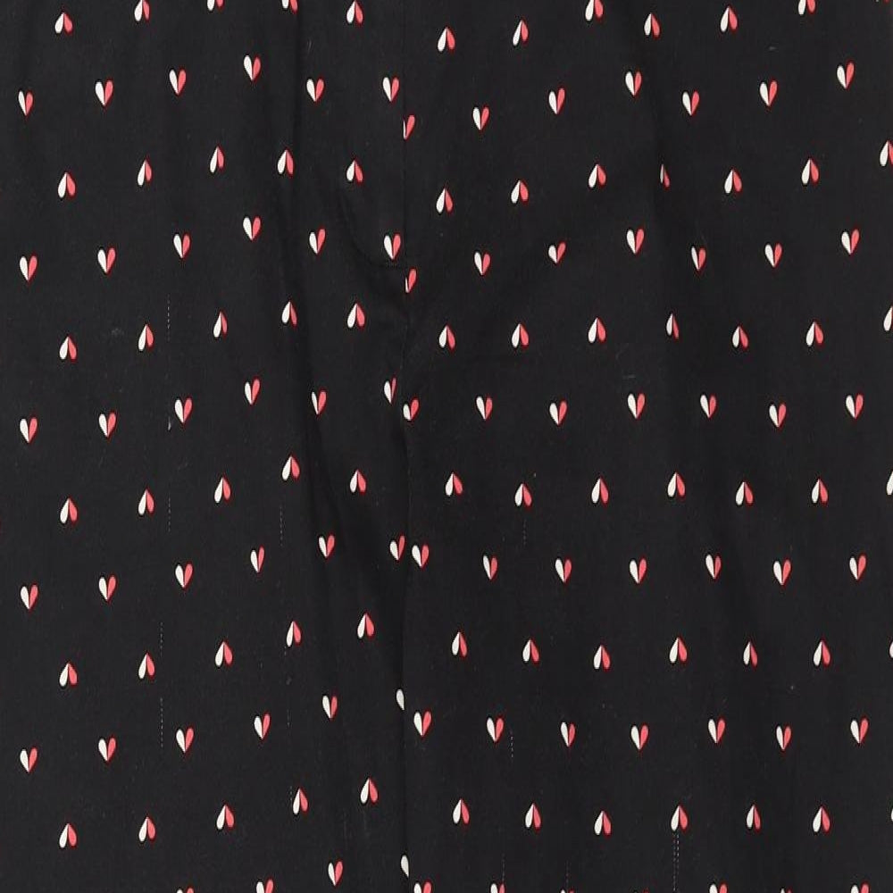 Preworn Womens Black Geometric  Trousers  Size 36 in L25 in