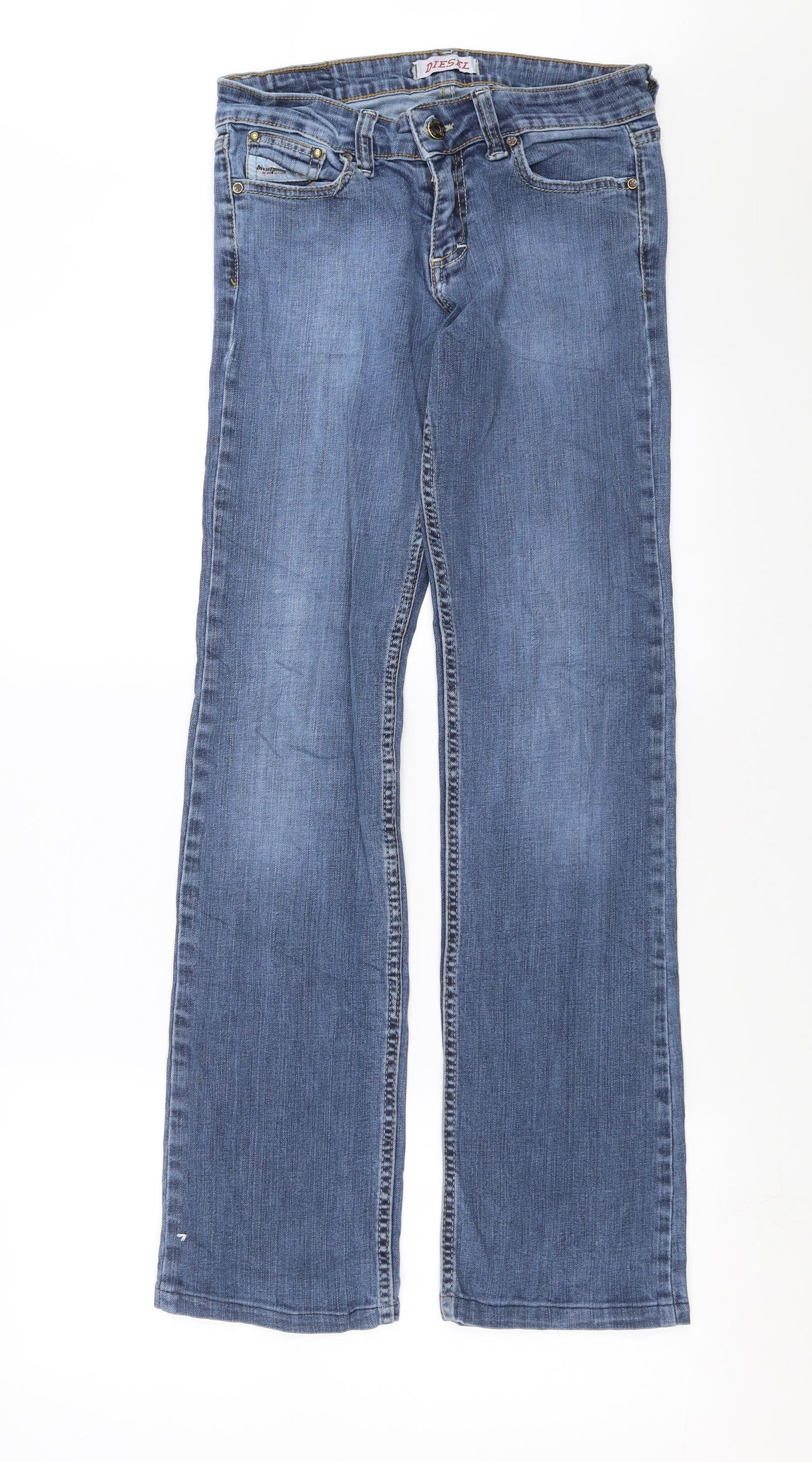 Diesel Womens Blue  Denim Straight Jeans Size 28 in L31 in