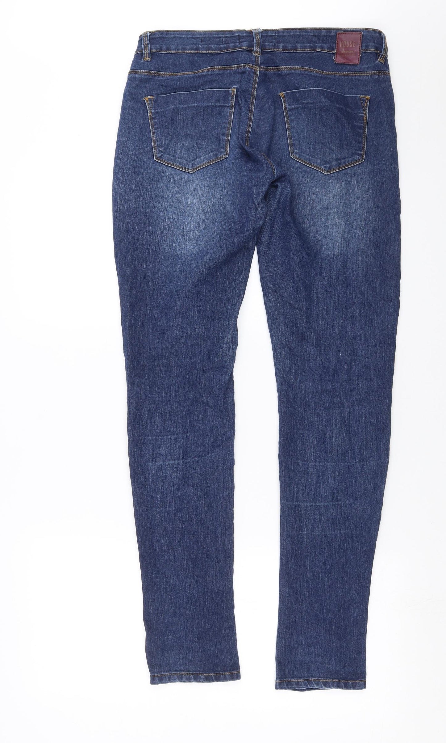 House Womens Blue  Denim Skinny Jeans Size 10 L32 in