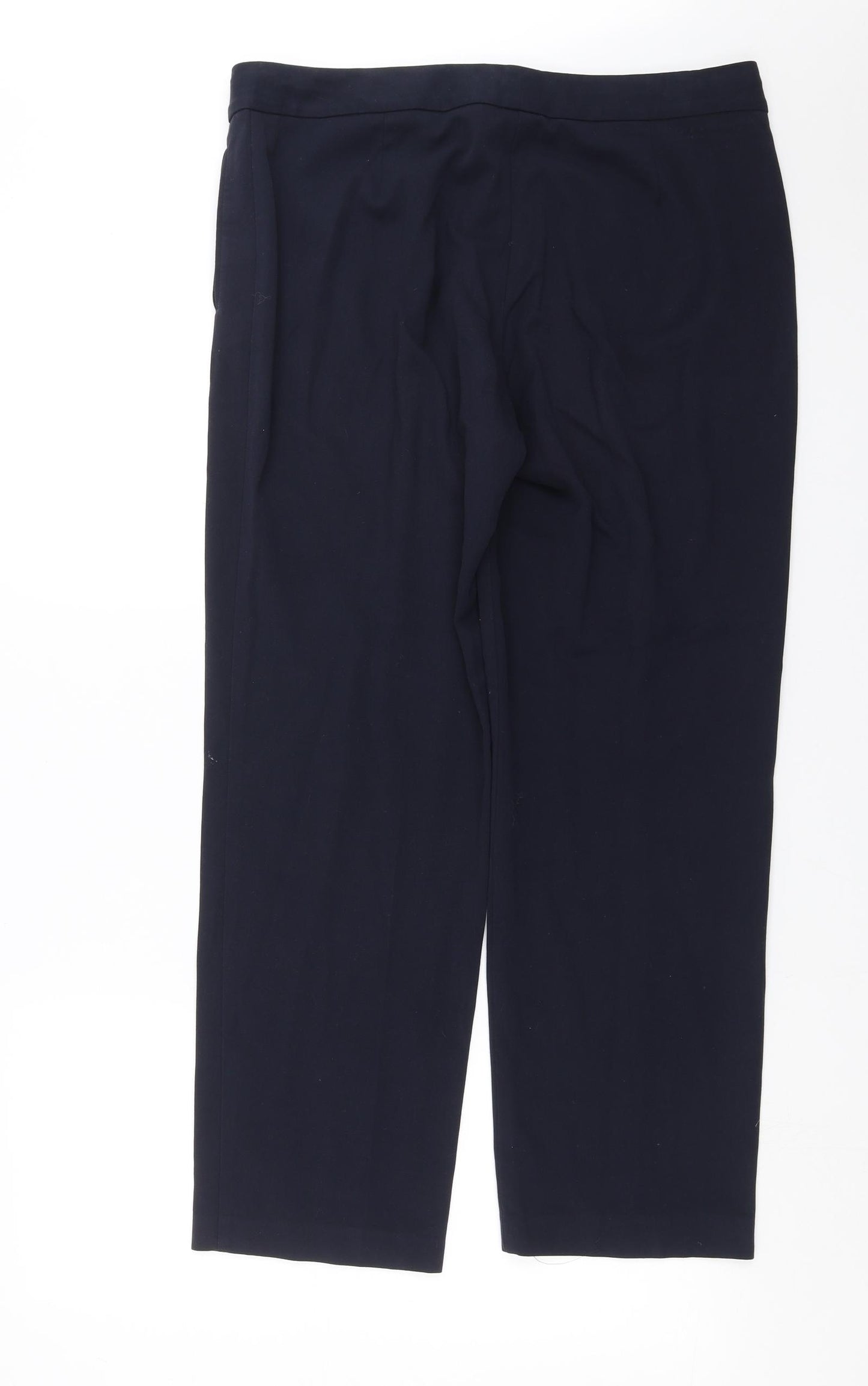 Marks and Spencer Womens Blue   Trousers  Size 14 L28 in - short Leg