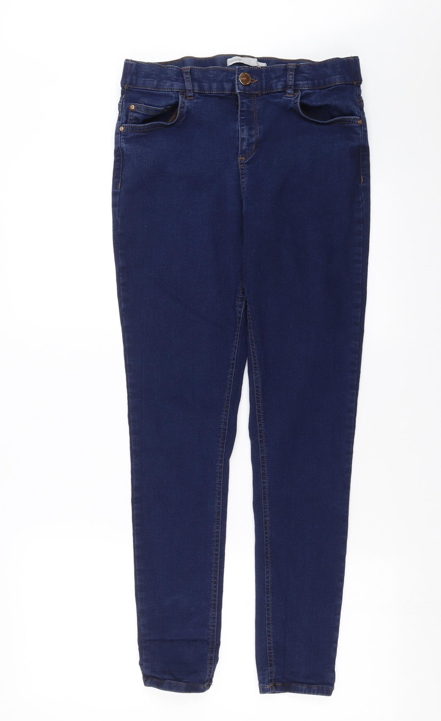 George Womens Blue  Denim Skinny Jeans Size 14 L29 in