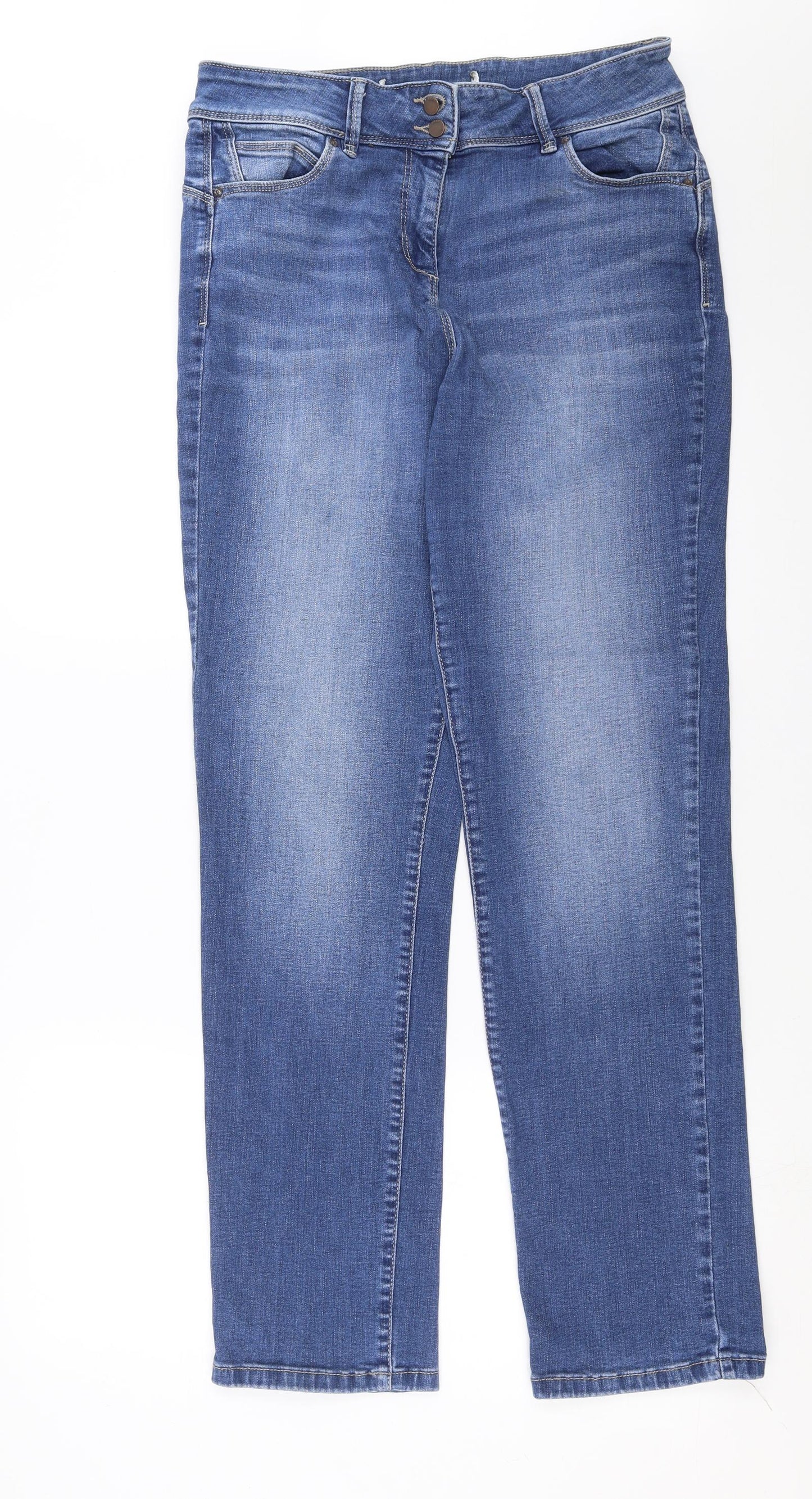 NEXT Womens Blue  Denim Straight Jeans Size 14 L31 in