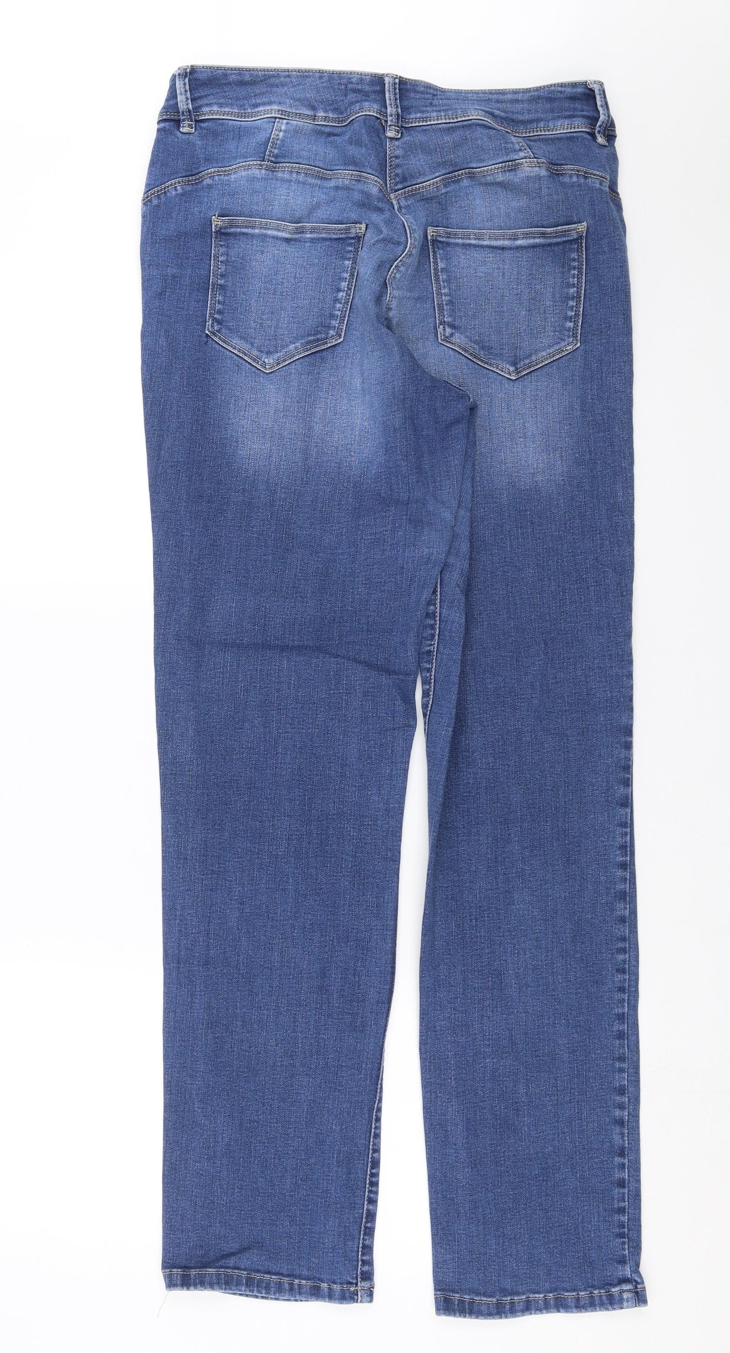 NEXT Womens Blue  Denim Straight Jeans Size 14 L31 in