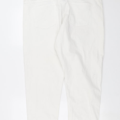 Preworn Womens White  Denim Skinny Jeans Size 38 in L27 in