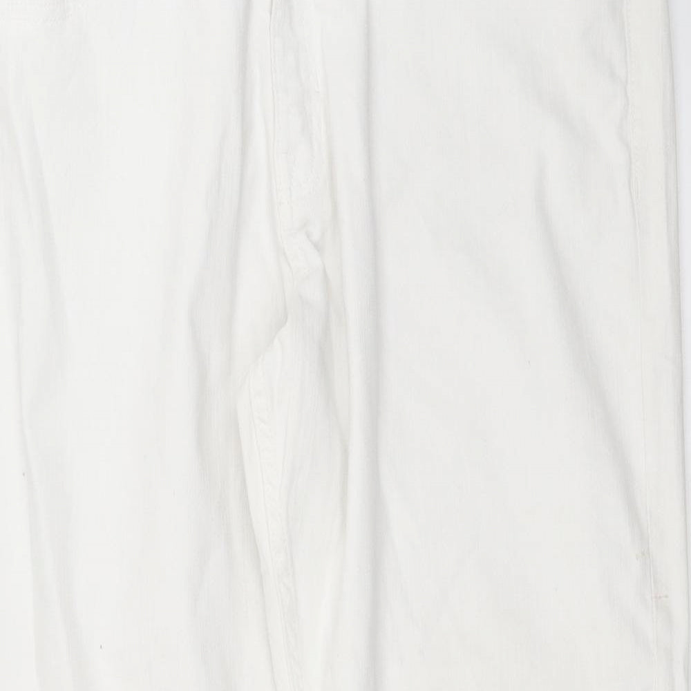 Preworn Womens White  Denim Skinny Jeans Size 38 in L27 in