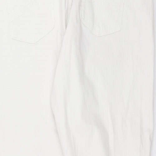 Preworn Womens White  Denim Skinny Jeans Size 38 in L27 in