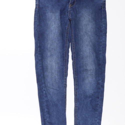 Laulia Womens Blue  Denim Skinny Jeans Size 6 L27 in - Distressed hem