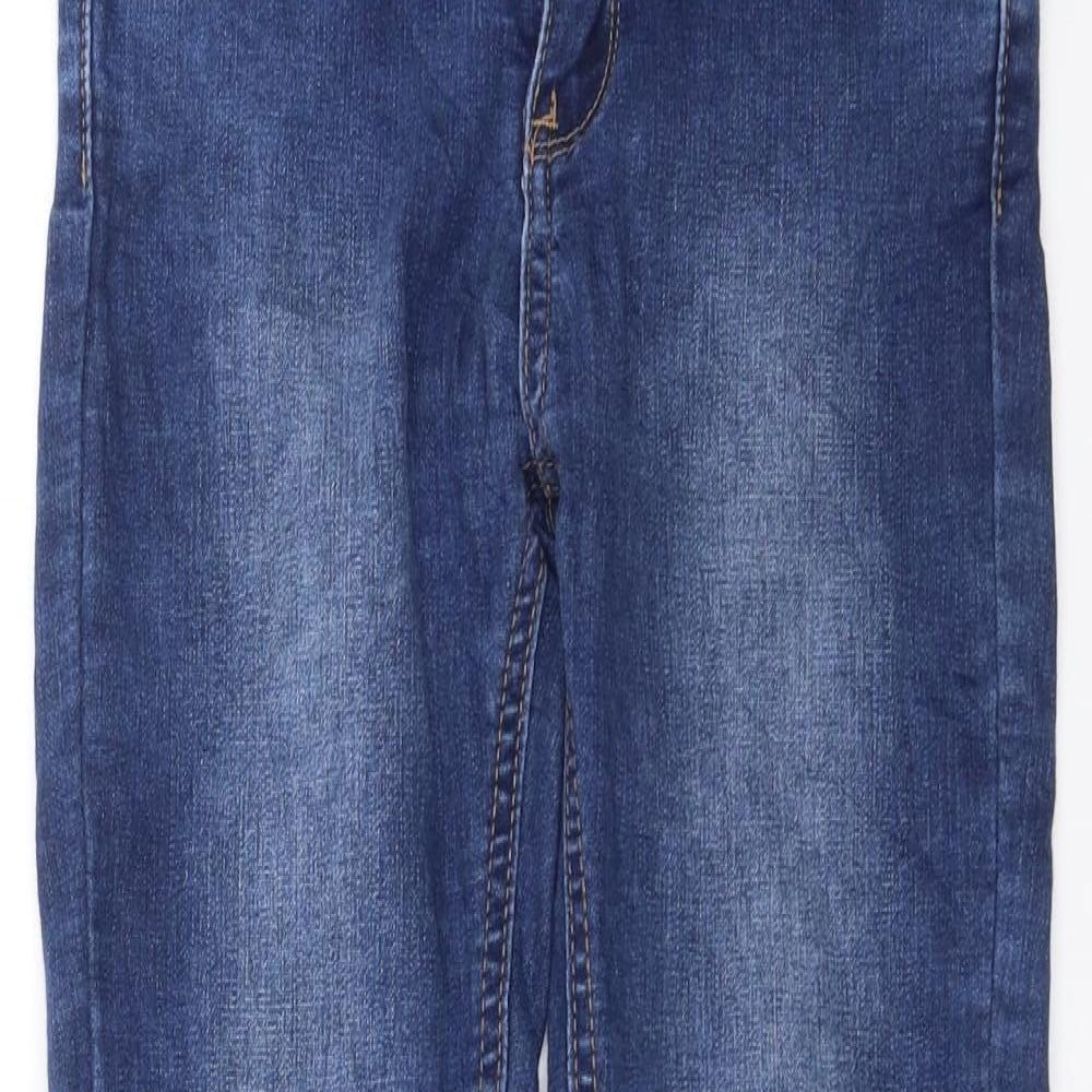 Laulia Womens Blue  Denim Skinny Jeans Size 6 L27 in - Distressed hem