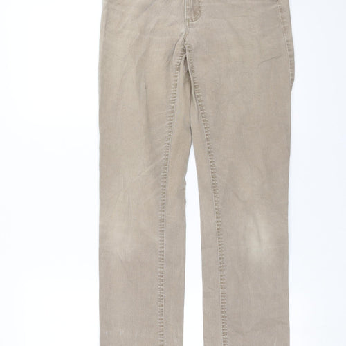 Angels Womens Beige  Denim Straight Jeans Size 8 L30 in