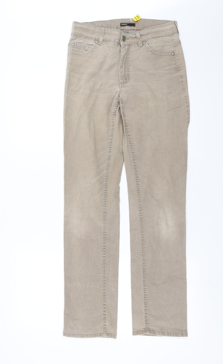 Angels Womens Beige Denim Straight Jeans Size 8 L30 in