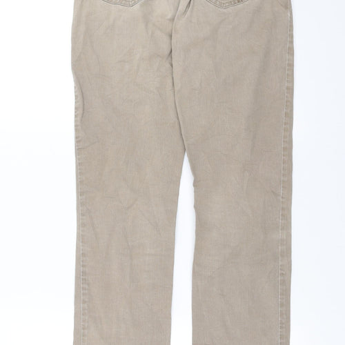 Angels Womens Beige  Denim Straight Jeans Size 8 L30 in