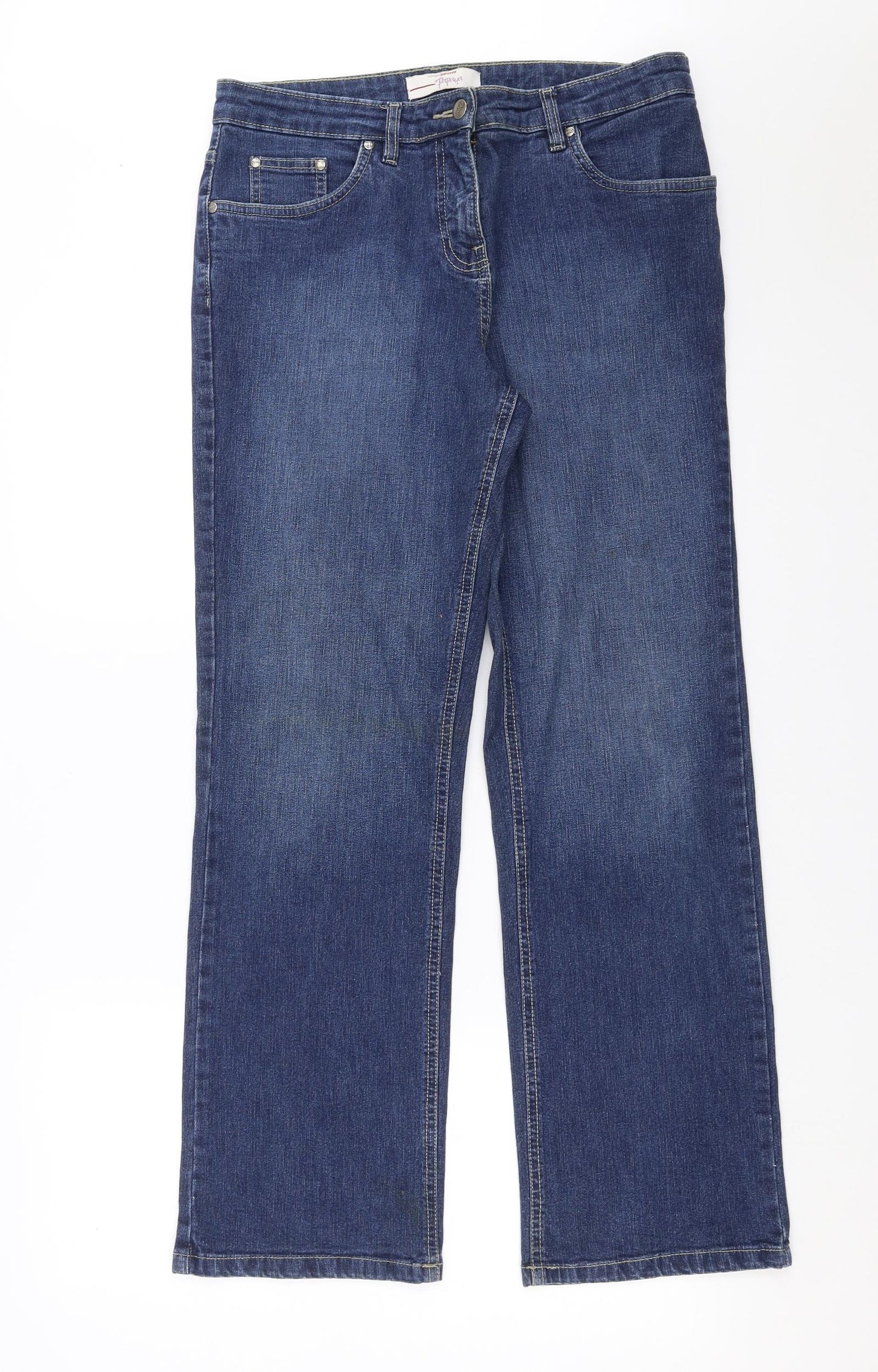 Papaya Womens Blue  Denim Straight Jeans Size 14 L29 in