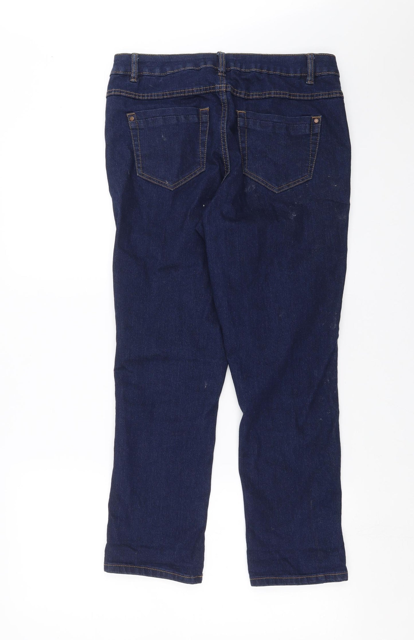 George Womens Blue  Denim Cropped Jeans Size 12 L25 in