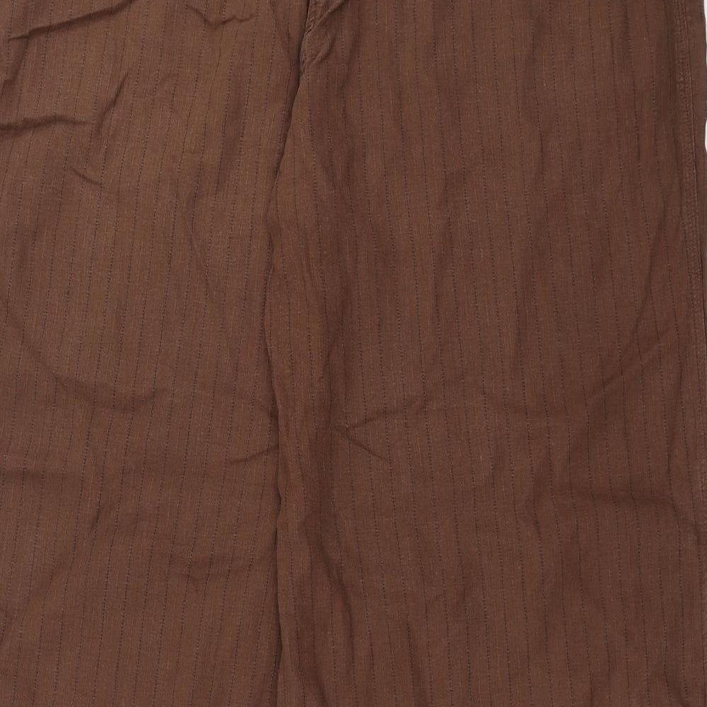 NEXT Womens Brown Striped  Trousers  Size 20 L28 in