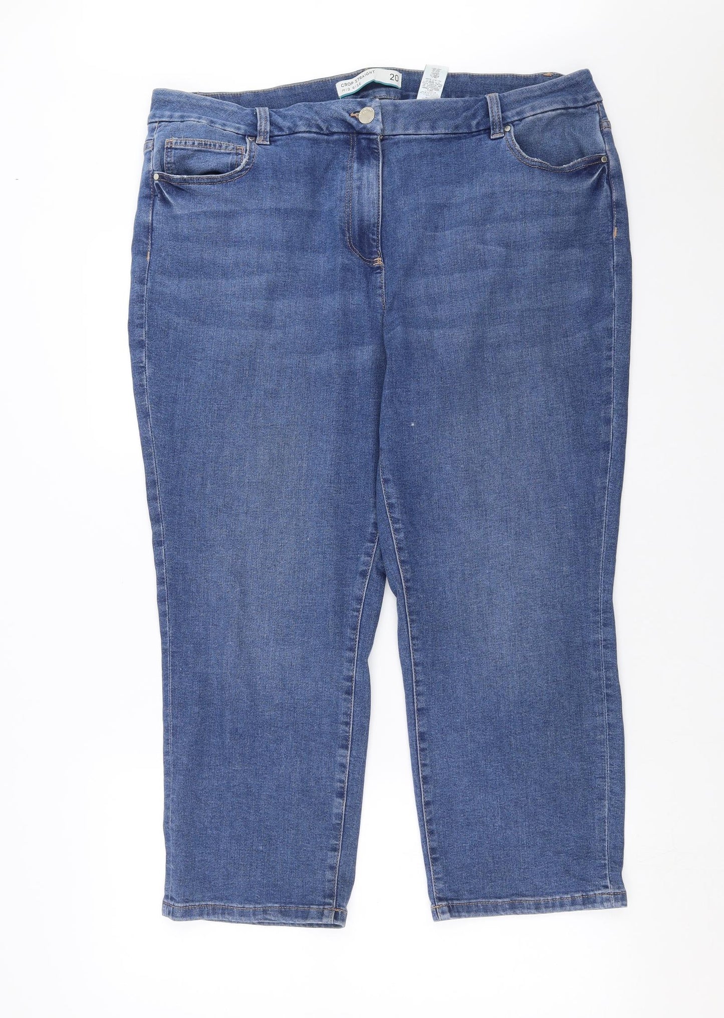 NEXT Womens Blue  Denim Cropped Jeans Size 20 L25 in