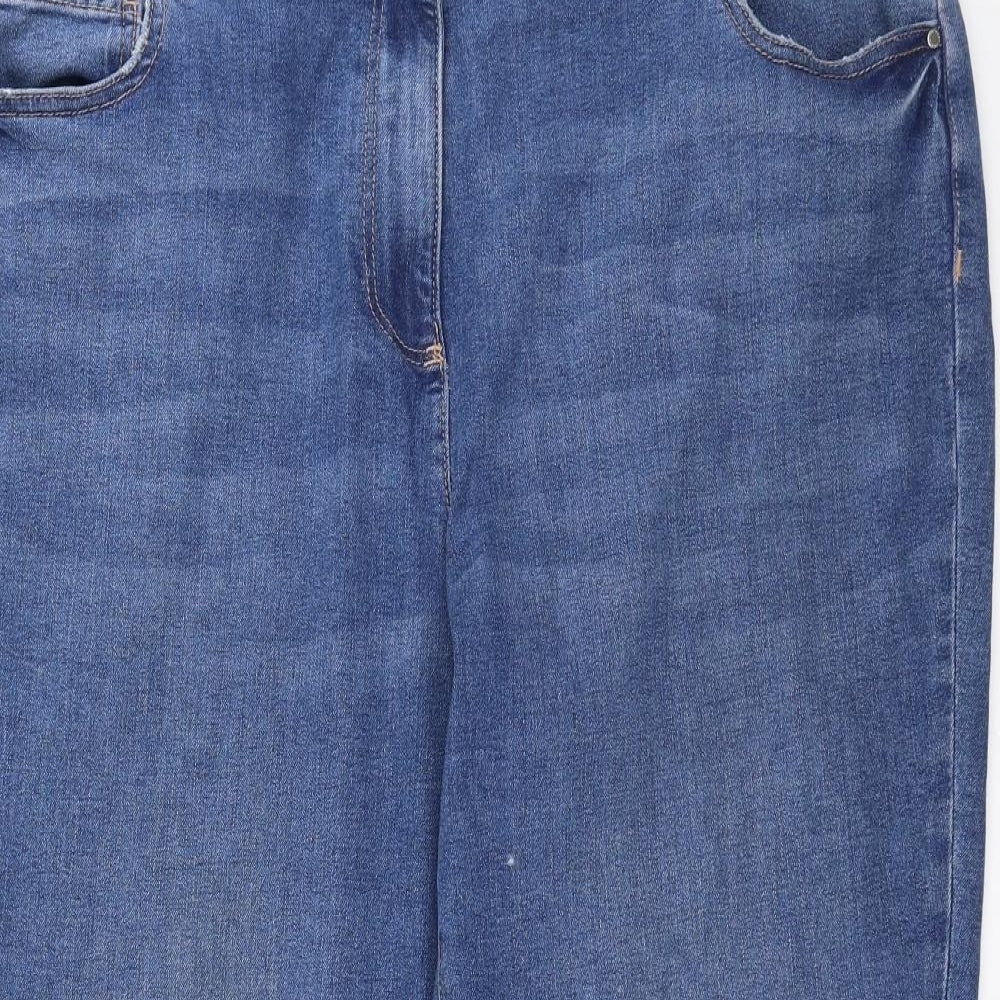 NEXT Womens Blue  Denim Cropped Jeans Size 20 L25 in